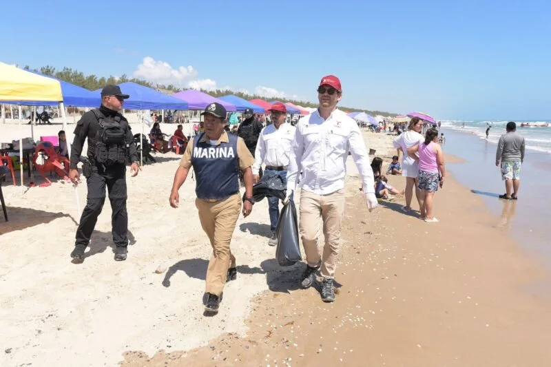 Suma Tamaulipas esfuerzos con Federación y municipios para sanear litoral