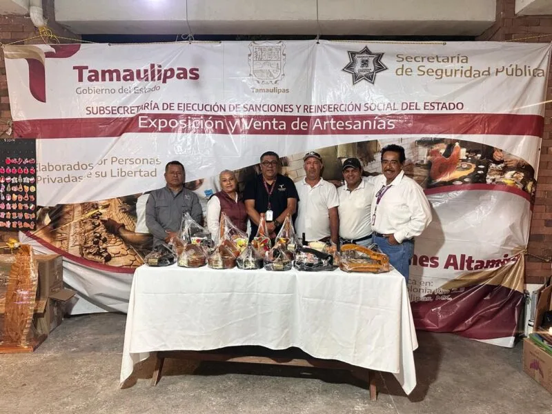 Impulsan reinserción social con artesanías de PPLs en la Fiesta de Abril Tampico 2026