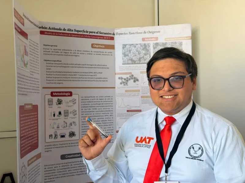 Estudiante de la UAT pone en alto a Tamaulipas en la FEMECI 2026