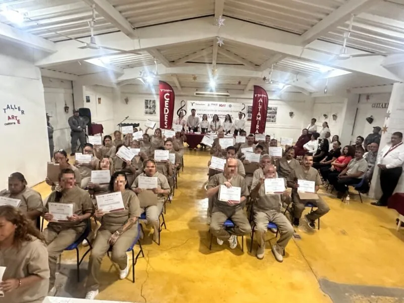 Entregan constancias de capacitación laboral a PPLs del CEDES Altamira