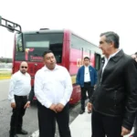 Supervisa Gobernador unidades del nuevo sistema de transporte público de Tamaulipas