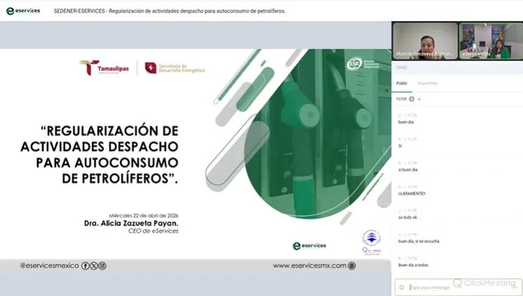 Invita SEDENER a participar en webinars sobre regularización en el sector petrolífero