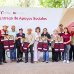 Entrega SEBIEN apoyos sociales en Güémez