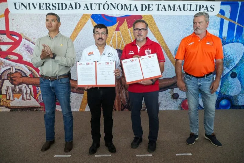 Firma la UAT alianza deportiva entre Correcaminos y el Club Necaxa de la Liga MX