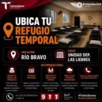Habilita Protección Civil refugios temporales en Reynosa, Matamoros y Río Bravo ante condiciones meteorológicas