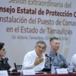 Instalan CNPC y Gobierno de Tamaulipas Puesto de Comando Interinstitucional para fortalecer la atención ante lluvias y ciclones