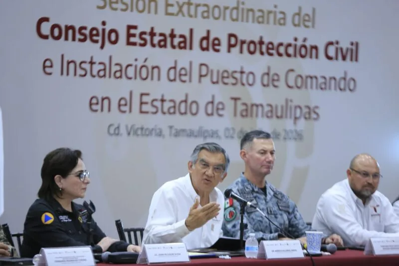 Instalan CNPC y Gobierno de Tamaulipas Puesto de Comando Interinstitucional para fortalecer la atención ante lluvias y ciclones