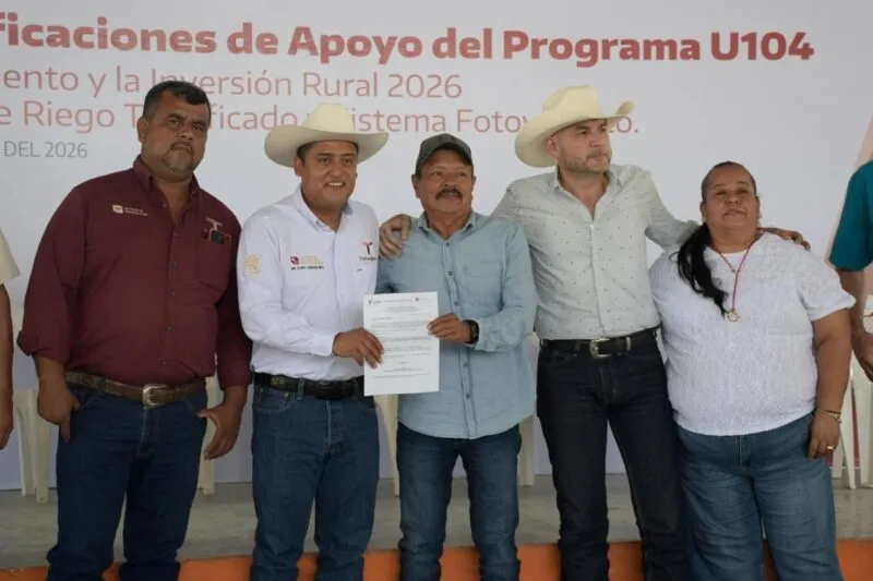Llevan riego tecnificado y sistemas fotovoltaicos a productores de Tamaulipas