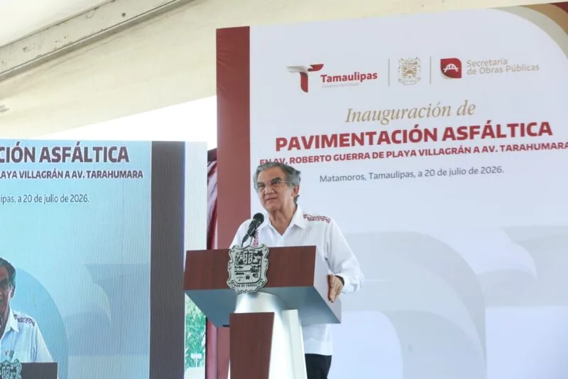 Inaugura Américo obra vial y entrega escrituras a familias matamorenses