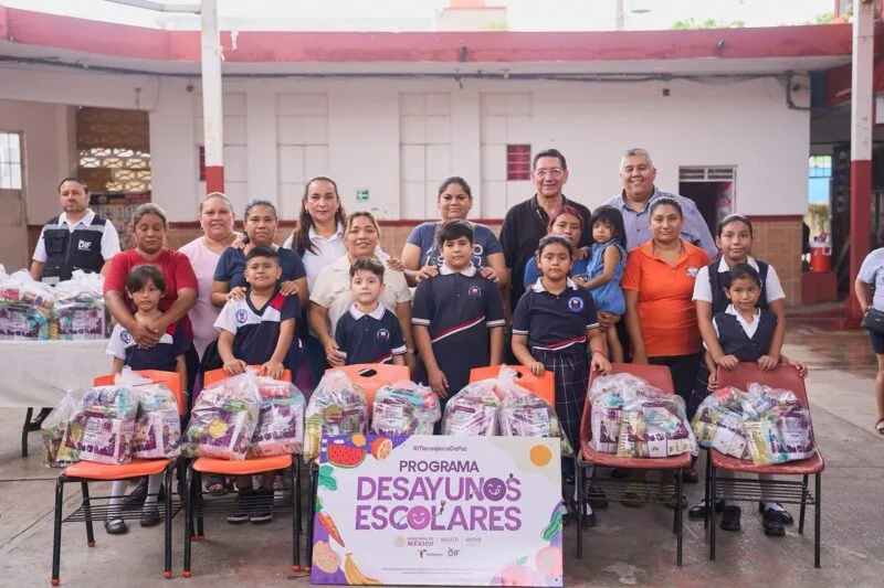 Entrega DIF Tamaulipas dotaciones para que estudiantes continúen con sus desayunos escolares en vacaciones