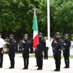 Toman protesta de bandera policías recién integrados a la Guardia Estatal