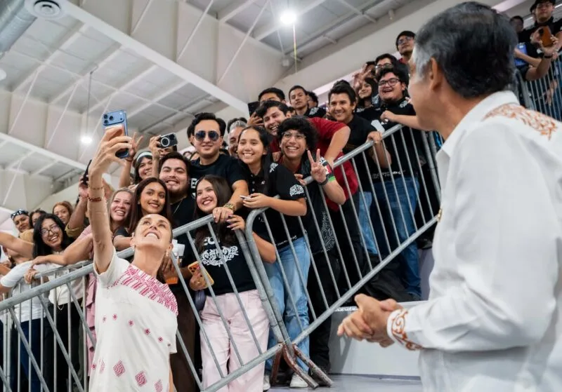 Se reúne Claudia Sheinbaum con jóvenes tamaulipecos: son el eje central del presente