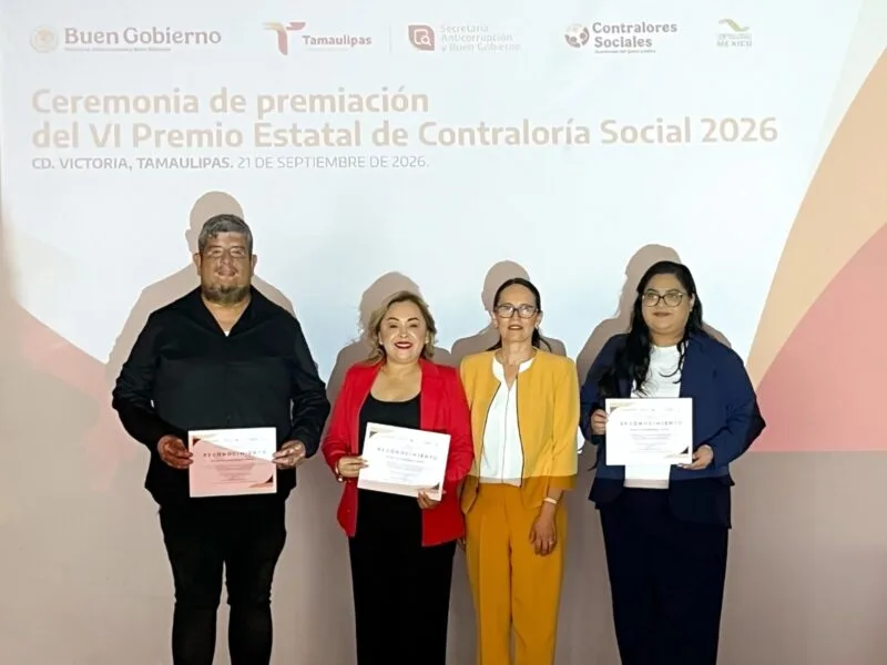 Premian a ganadores del VI Premio Estatal de Contraloría Social 2026