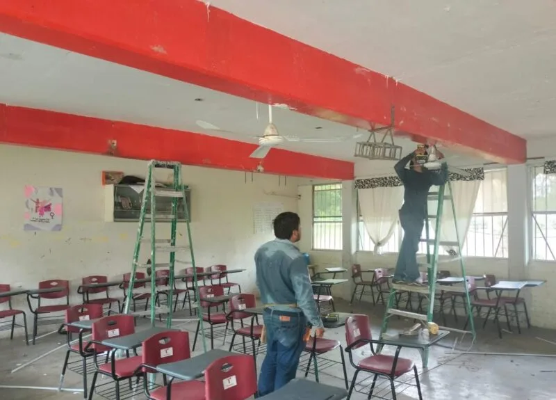 Supervisa ITIFE rehabilitación de la Secundaria General No. 7 en Ciudad Madero