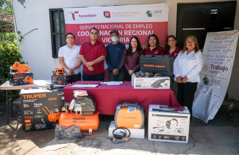 Entregan equipamiento y herramientas de trabajo a beneficiarios de la estrategia Tamaulipas Equipa