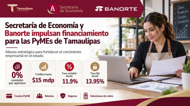 Secretaría de Economía y Banorte impulsan el financiamiento para las PyMEs de Tamaulipas