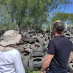 Avanza SEDUMA en trituración de llantas para reducir la contaminación en Reynosa